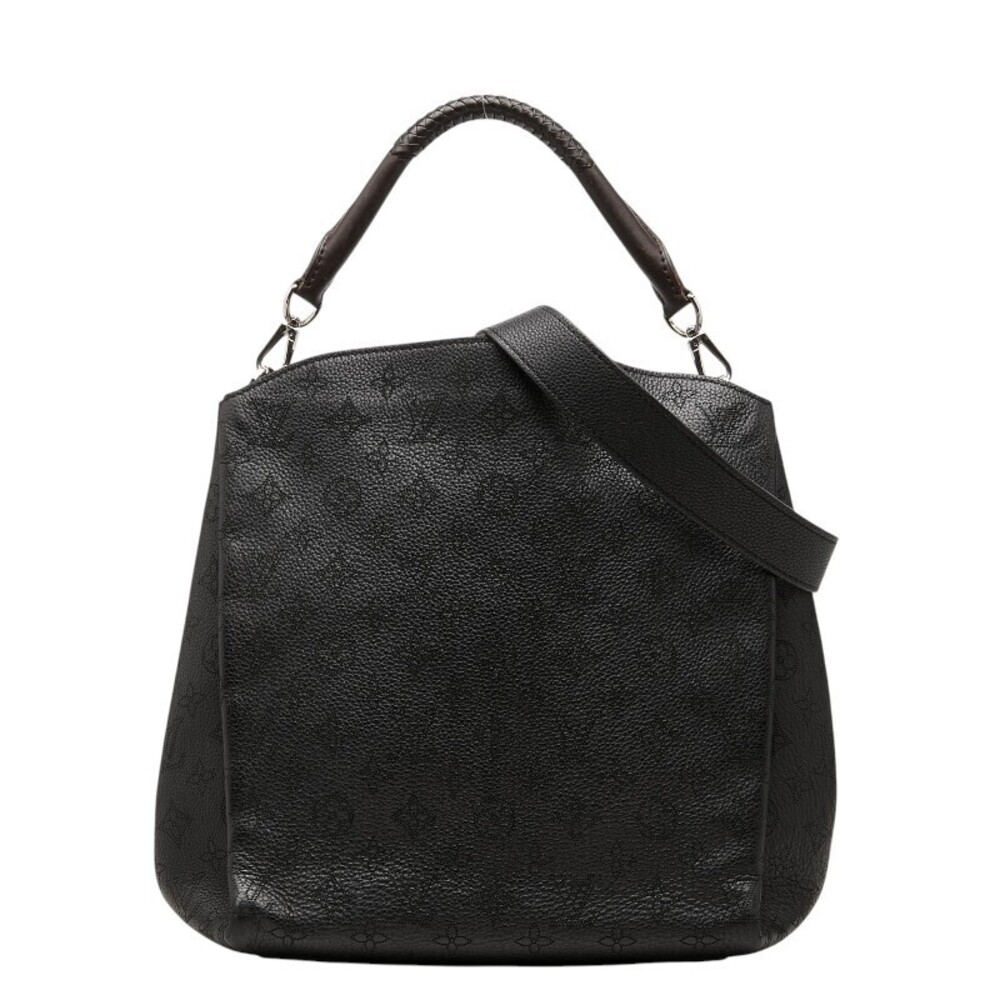 Louis Vuitton Monogram Mahina Babylon Handbag Hobo Black Leather